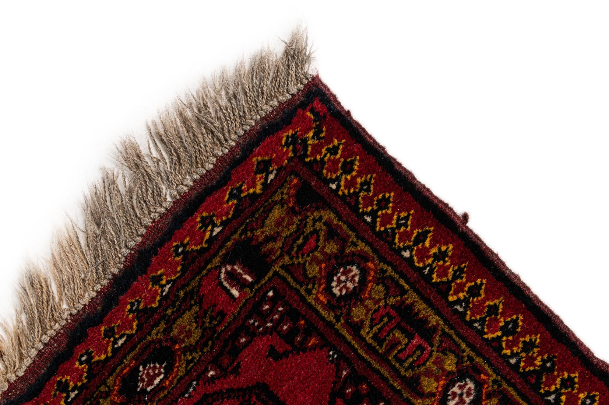 85cm x 180cm Hand Knotted Afghan Akhche Wool Runner Rug