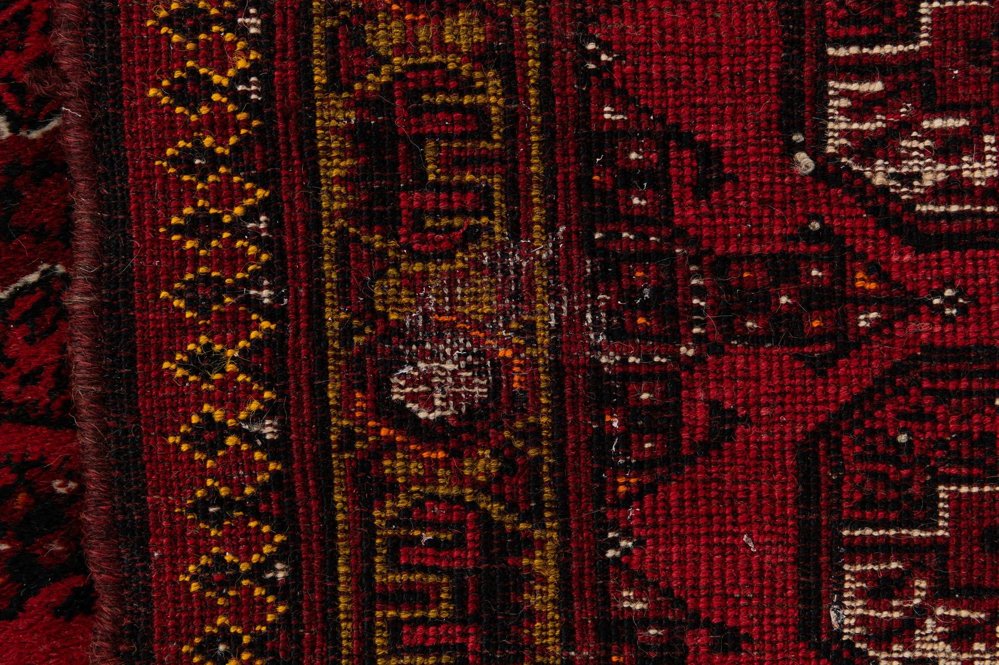 85cm x 180cm Hand Knotted Afghan Akhche Wool Runner Rug