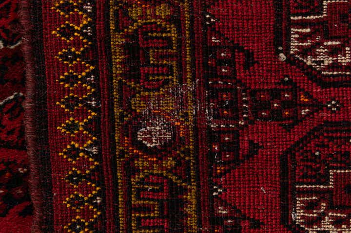 2' 10 x 5' 11 Hand Knotted Afghan Akhche Wool Runner Rug