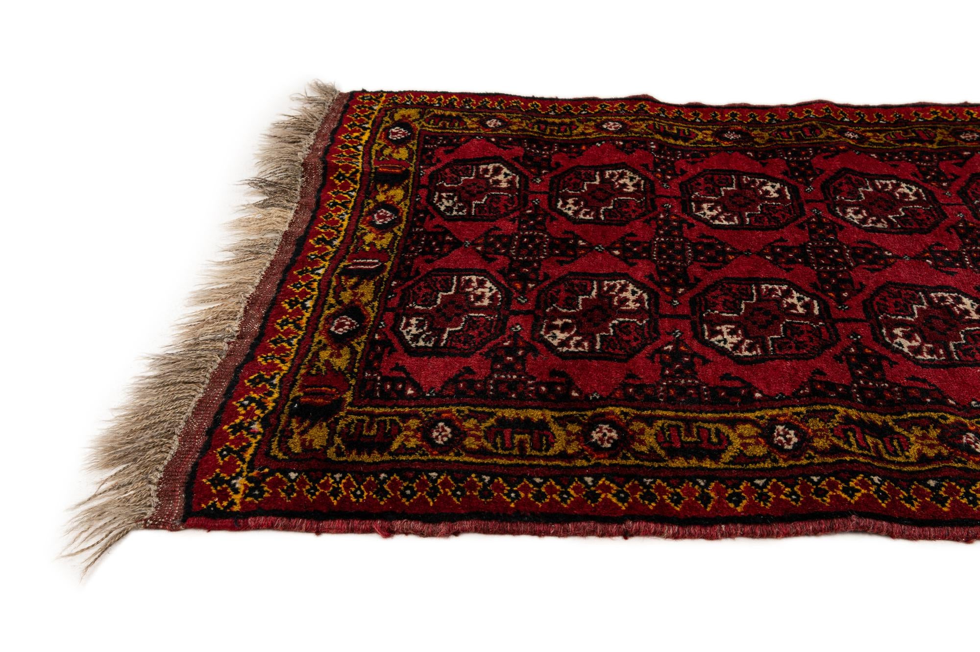 85cm x 180cm Hand Knotted Afghan Akhche Wool Runner Rug