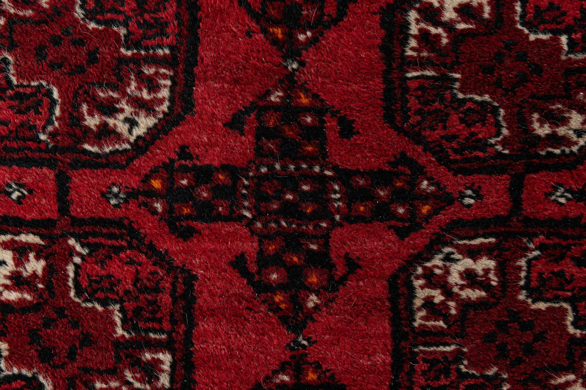 85cm x 180cm Hand Knotted Afghan Akhche Wool Runner Rug