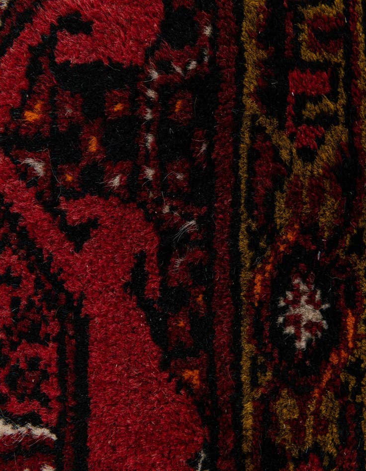 Detail image of 2' 10 x 5' 11  Hand Knotted Afghan Akhche Wool Runner Rug