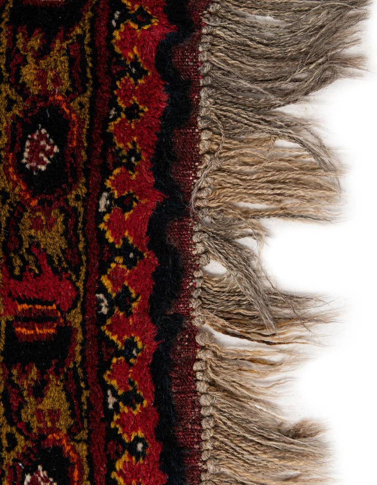 Detail image of 2' 10 x 5' 11  Hand Knotted Afghan Akhche Wool Runner Rug