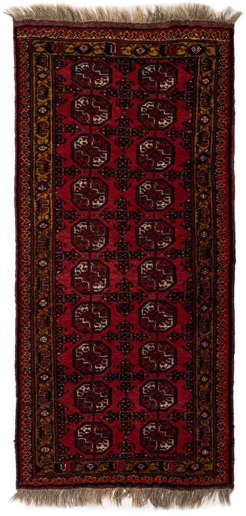 2' 10 x 5' 11 Hand Knotted Afghan Akhche Wool Runner Rug