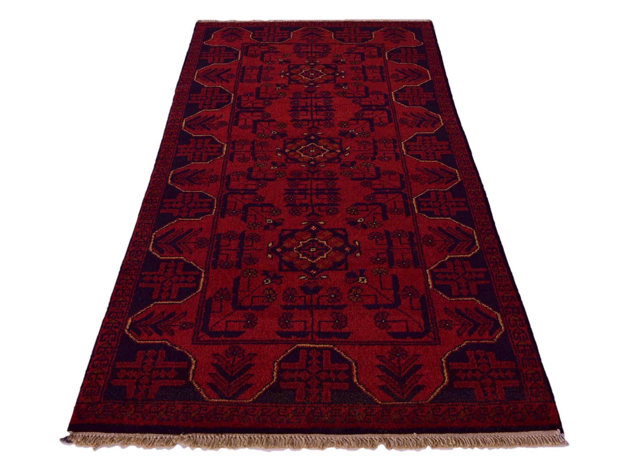 2' 7 x 6' 1 Afghan Akhche Wool Runner Rug