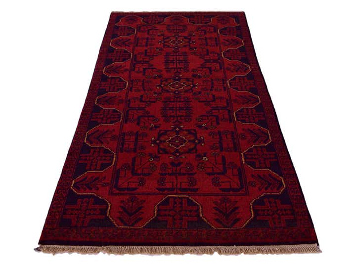 2' 7 x 6' 1 Afghan Akhche Wool Runner Rug