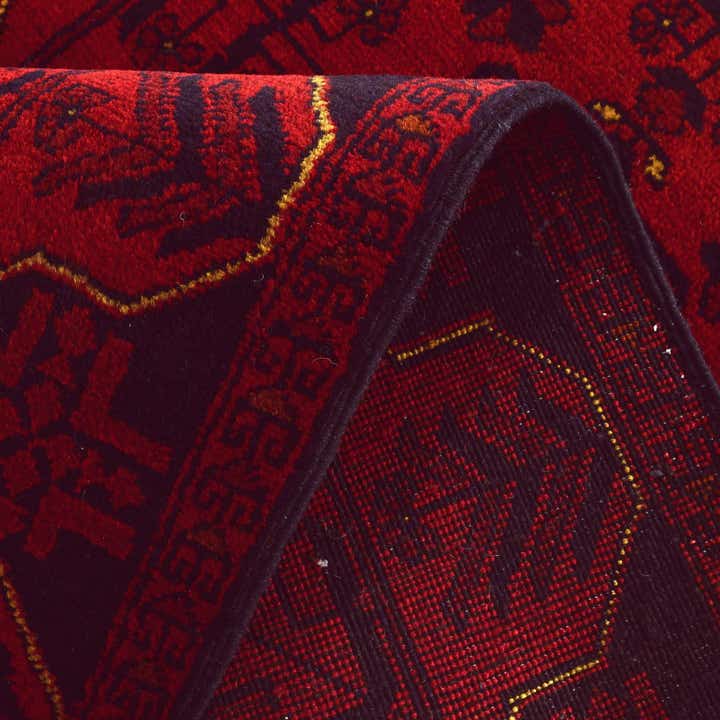 2' 7 x 6' 1 Afghan Akhche Wool Runner Rug