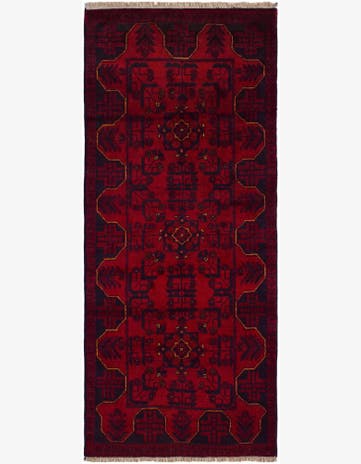 2' 7 x 6' 1 Afghan Akhche Wool Runner Rug