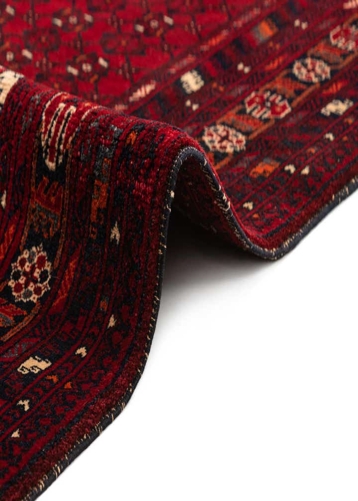 3' 6 x 7' Hand Knotted Afghan Ersari Wool Runner Rug