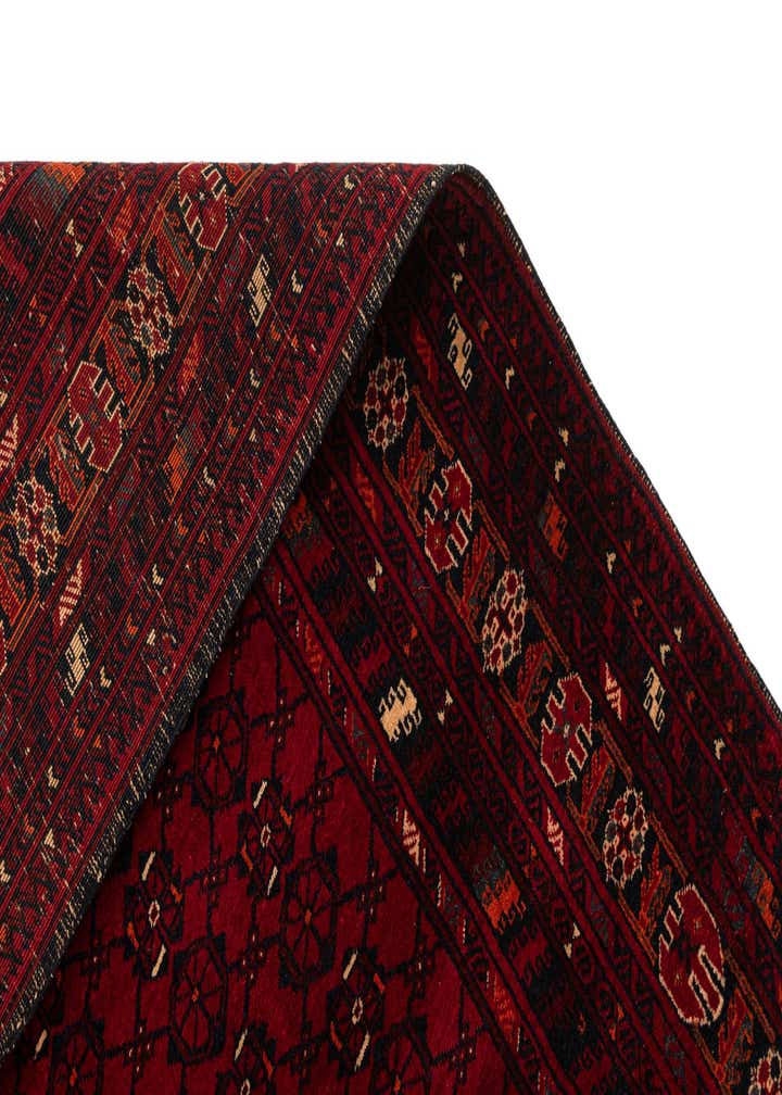 3' 6 x 7' Hand Knotted Afghan Ersari Wool Runner Rug