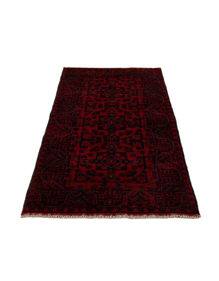 2' 9 x 6' 4 Hand Knotted Afghan Ersari Wool Runner Rug