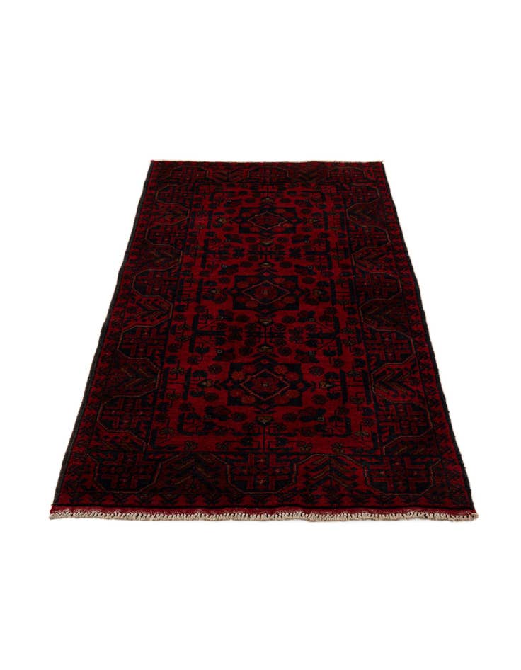 Detail image of 2' 9 x 6' 4 Hand Knotted Afghan Ersari Wool Runner Rug