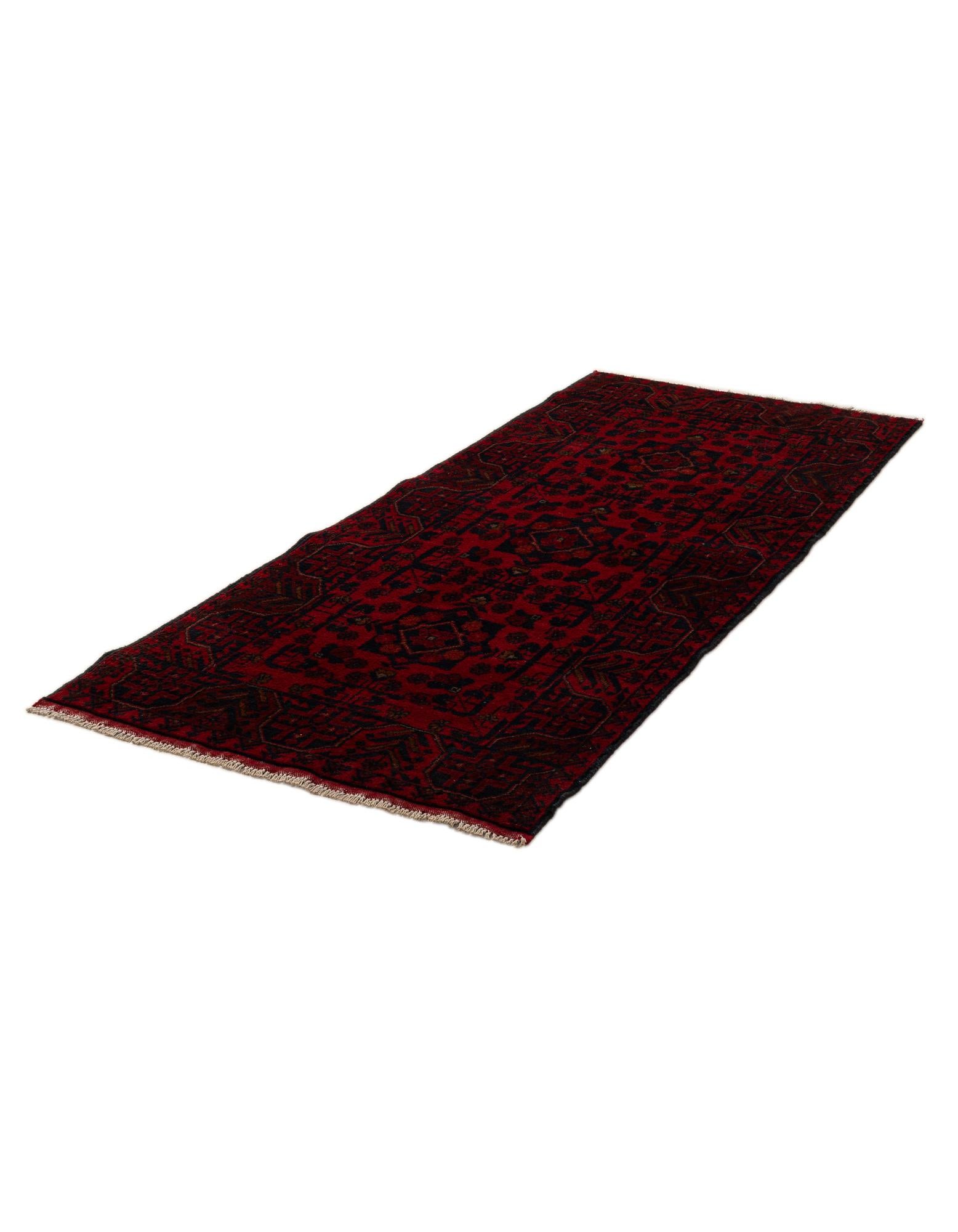 2' 9 x 6' 4 Hand Knotted Afghan Ersari Wool Runner Rug
