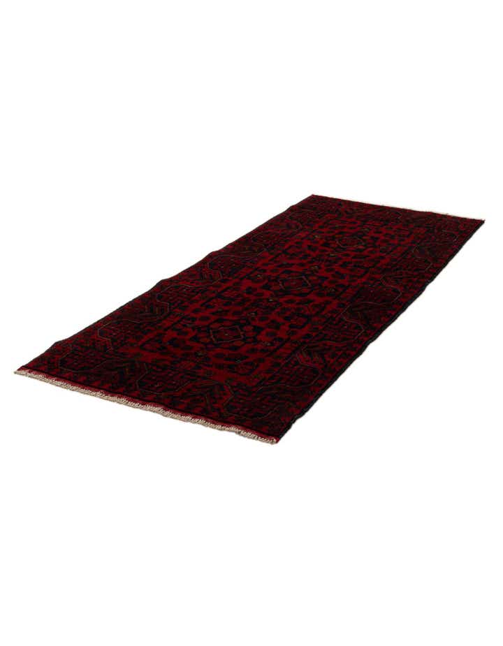 2' 9 x 6' 4 Hand Knotted Afghan Ersari Wool Runner Rug