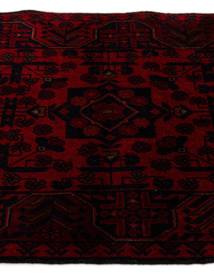 Detail image of 2' 9 x 6' 4  Hand Knotted Afghan Ersari Wool Runner Rug