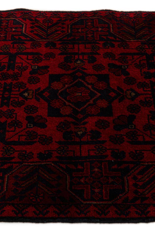 Detail image of 2' 9 x 6' 4 Hand Knotted Afghan Ersari Wool Runner Rug