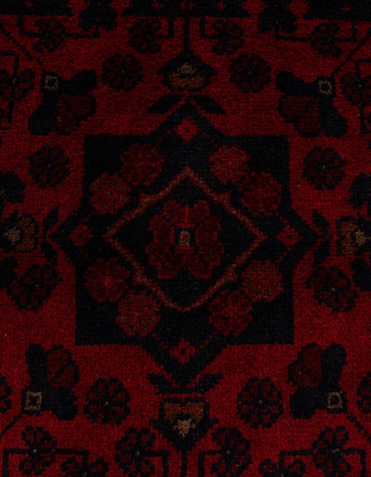 Detail image of 2' 9 x 6' 4  Hand Knotted Afghan Ersari Wool Runner Rug