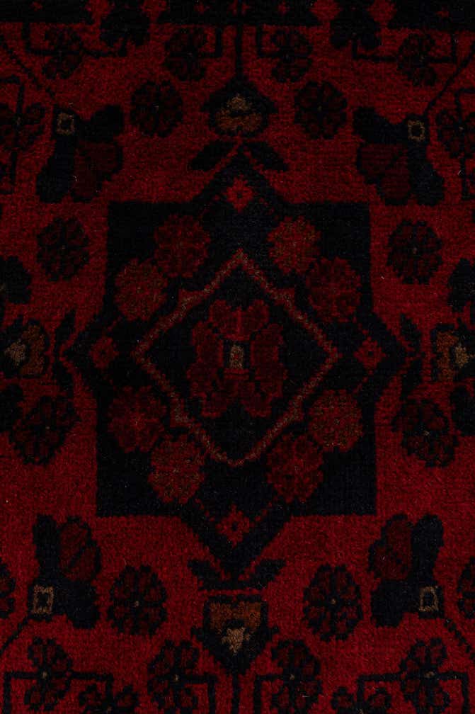 2' 9 x 6' 4 Hand Knotted Afghan Ersari Wool Runner Rug