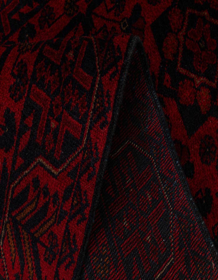 Detail image of 2' 9 x 6' 4  Hand Knotted Afghan Ersari Wool Runner Rug