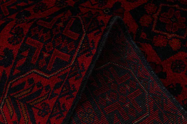 2' 9 x 6' 4 Hand Knotted Afghan Ersari Wool Runner Rug