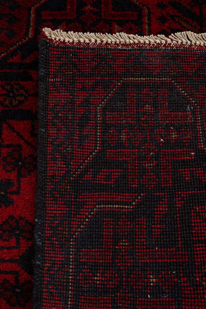 2' 9 x 6' 4 Hand Knotted Afghan Ersari Wool Runner Rug