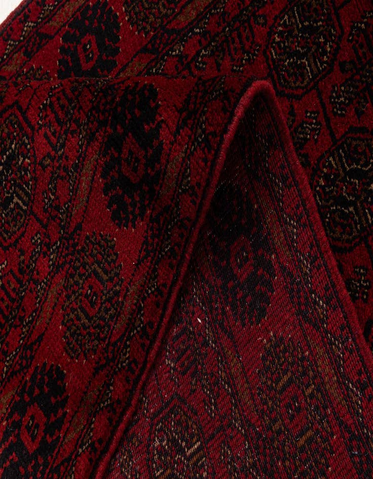 Detail image of 2' 9 x 6' 6  Hand Knotted Afghan Ersari Wool Runner Rug