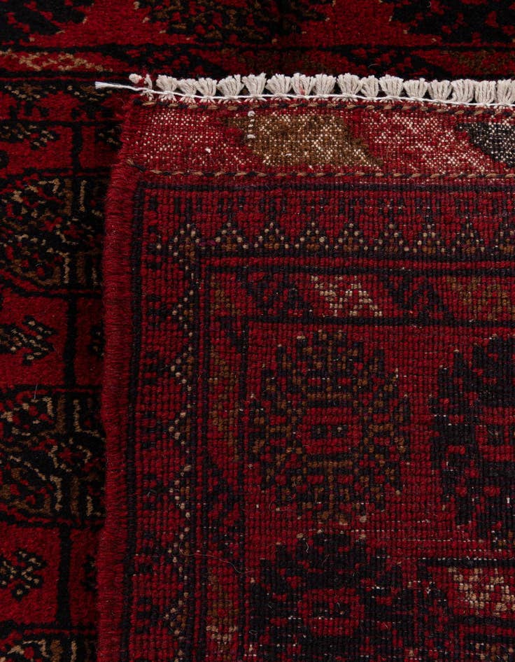 Detail image of 2' 9 x 6' 6  Hand Knotted Afghan Ersari Wool Runner Rug