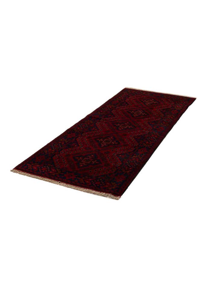 2' 8 x 11' 7 Hand Knotted Afghan Ersari Wool Runner Rug