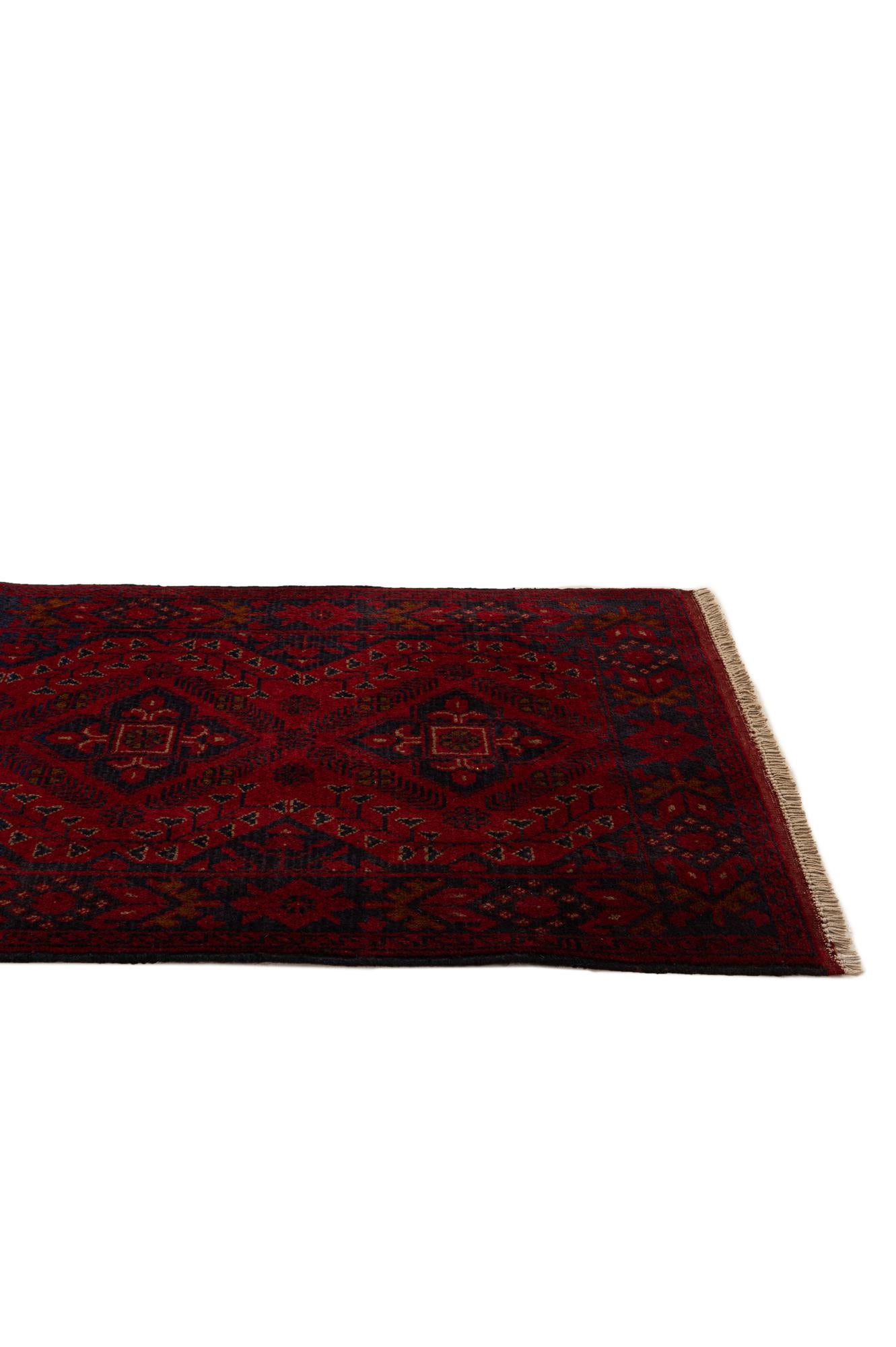 2' 8 x 11' 7 Hand Knotted Afghan Ersari Wool Runner Rug