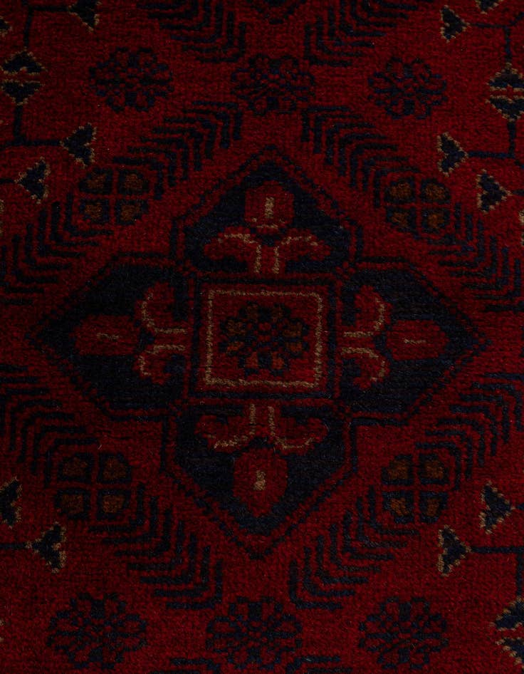 Detail image of 2' 8 x 11' 7  Hand Knotted Afghan Ersari Wool Runner Rug