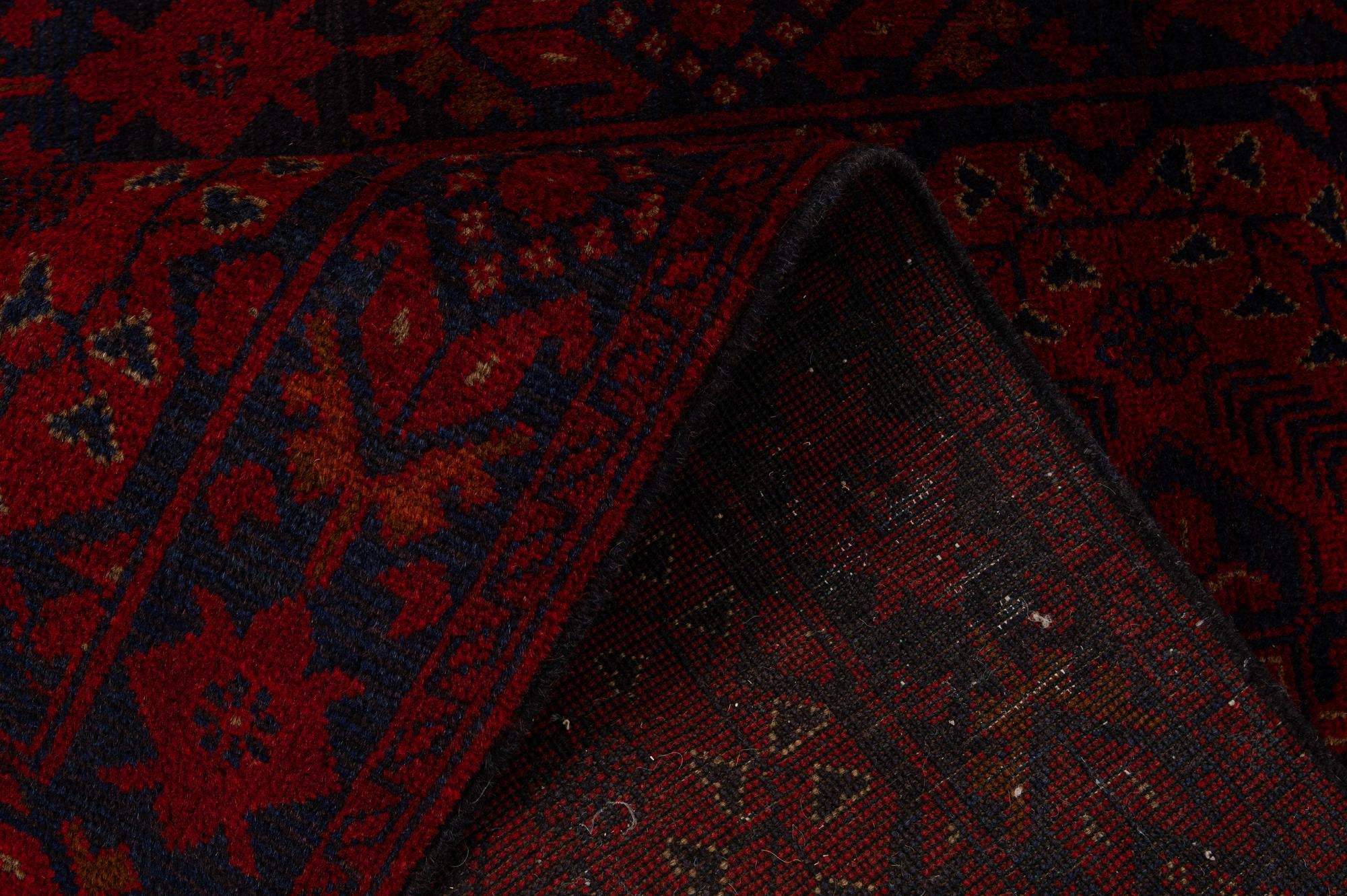 2' 8 x 11' 7 Hand Knotted Afghan Ersari Wool Runner Rug