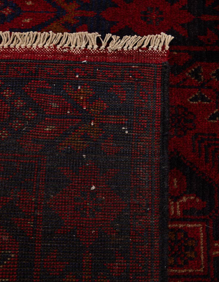 Detail image of 2' 8 x 11' 7  Hand Knotted Afghan Ersari Wool Runner Rug