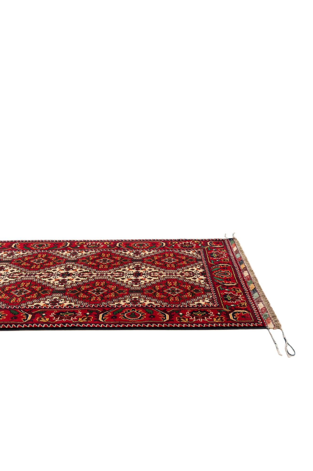 3' x 10' 1 Hand Knotted Afghan Ersari Wool Runner Rug