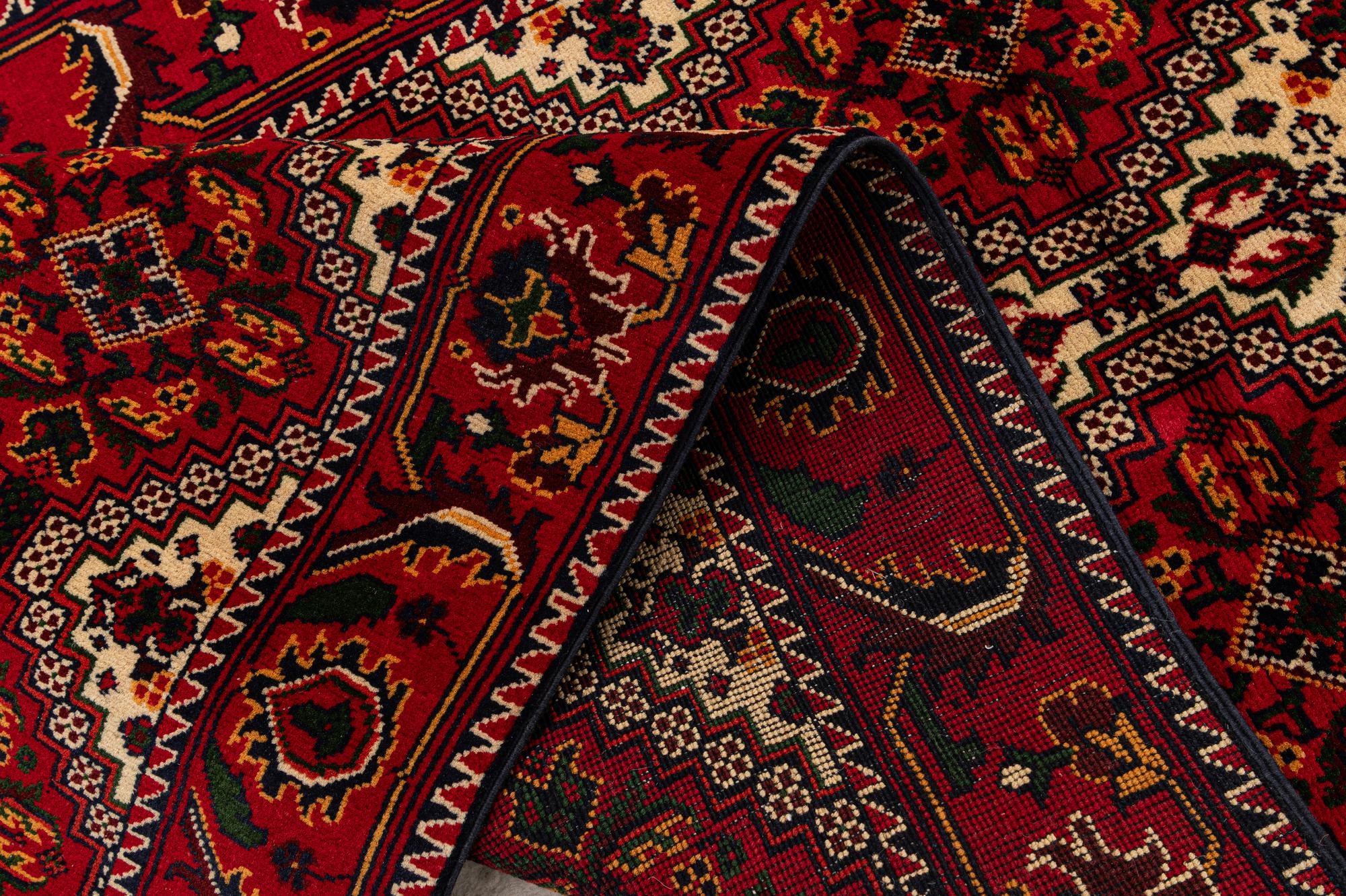 3' x 10' 1 Hand Knotted Afghan Ersari Wool Runner Rug
