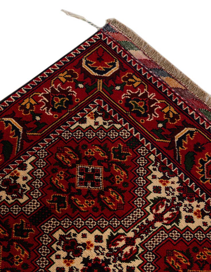 Detail image of 3' x 10' 1  Hand Knotted Afghan Ersari Wool Runner Rug