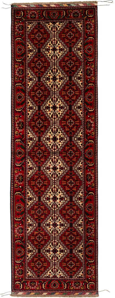 3' x 10' 1 Hand Knotted Afghan Ersari Wool Runner Rug