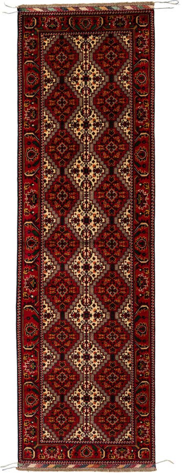 Detail image of 3' x 10' 1 Hand Knotted Afghan Ersari Wool Runner Rug
