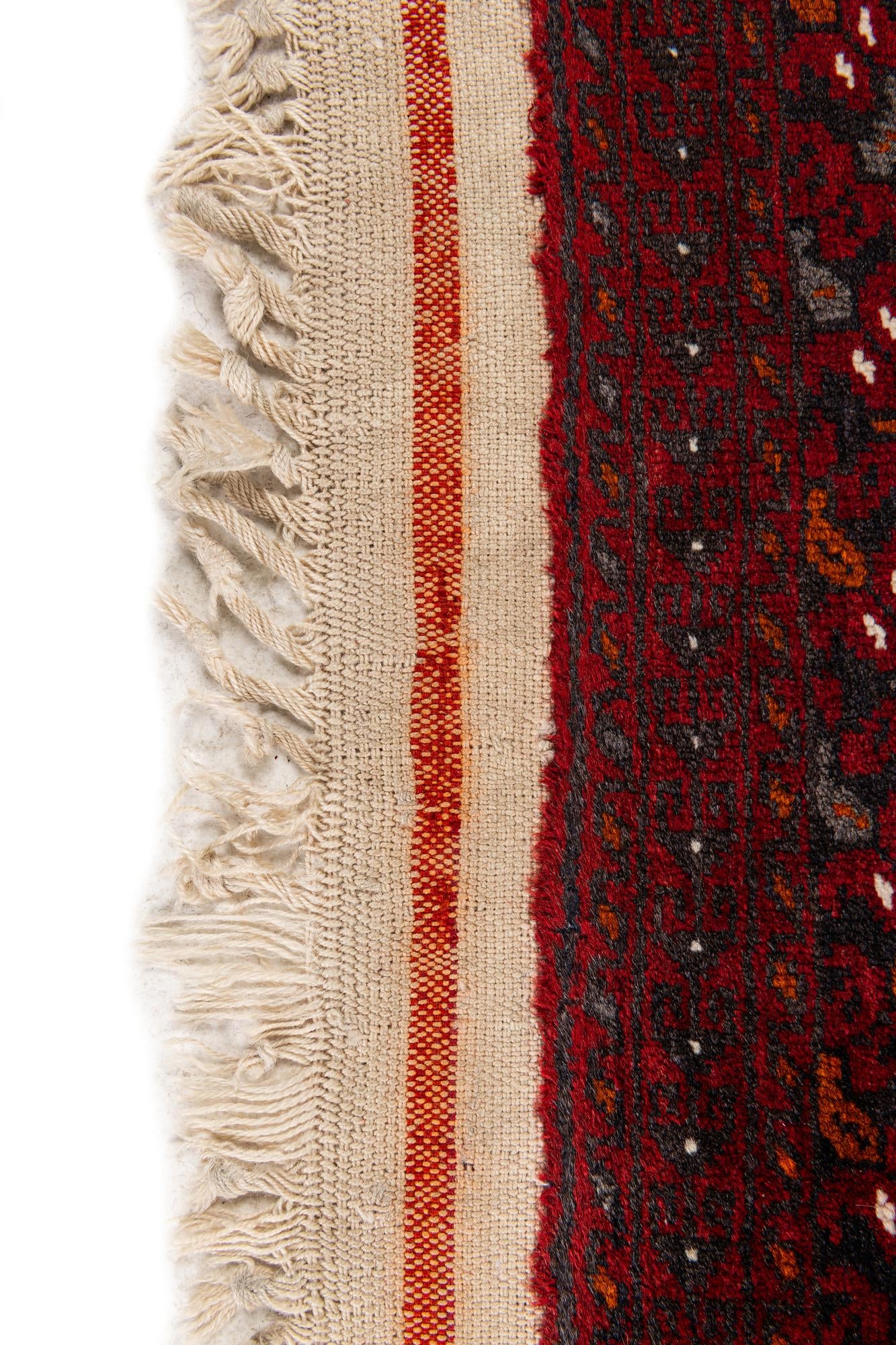 2' 7 x 10' 1 Hand Knotted Afghan Ersari Wool Runner Rug