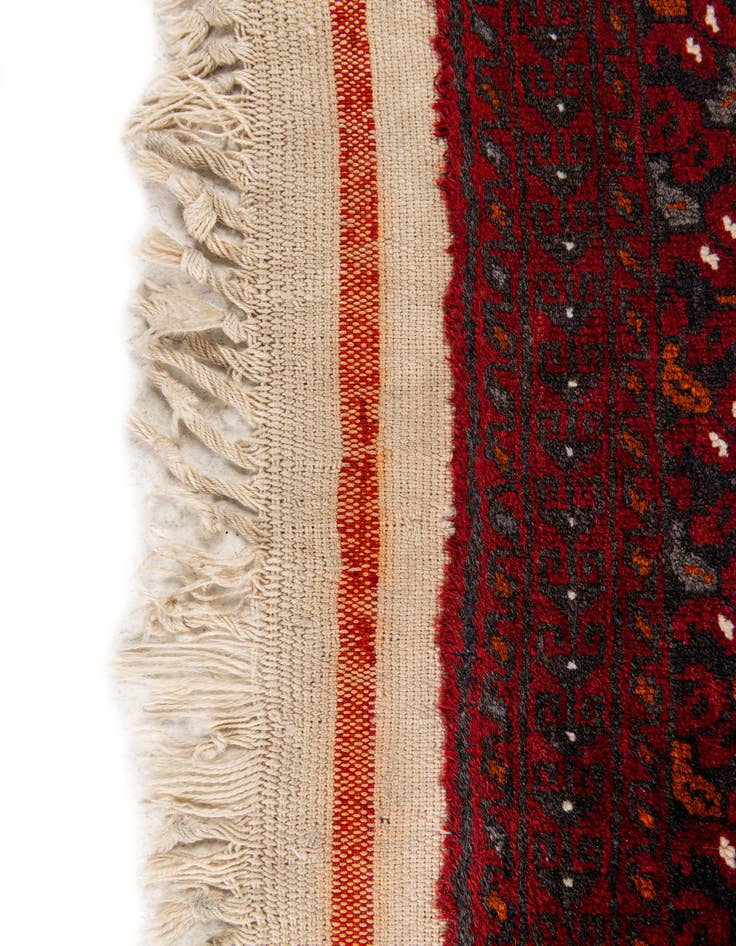 Detail image of 2' 7 x 10' 1  Hand Knotted Afghan Ersari Wool Runner Rug