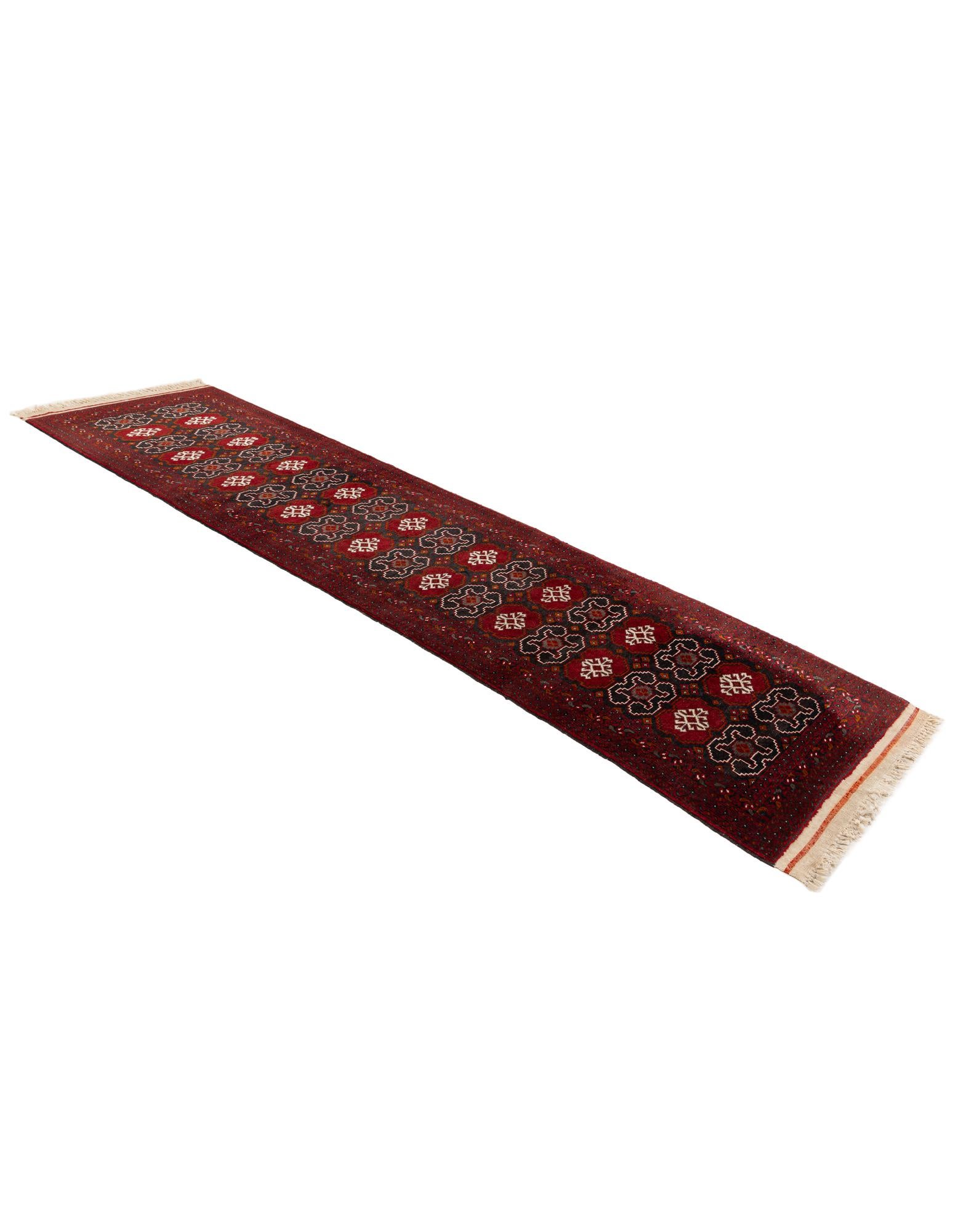 2' 7 x 10' 1 Hand Knotted Afghan Ersari Wool Runner Rug
