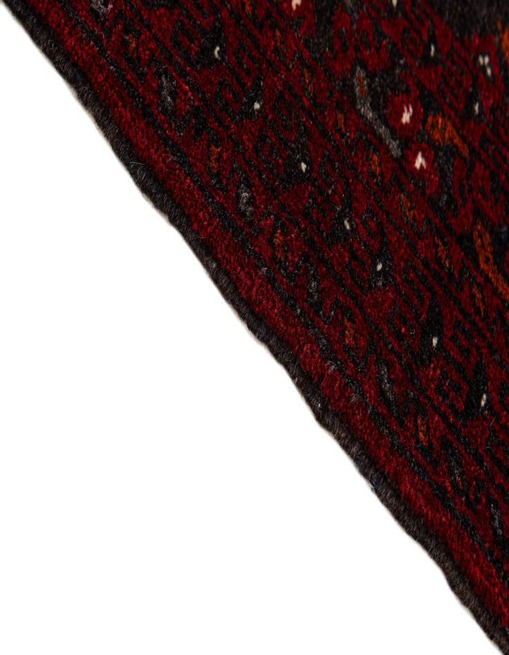 Detail image of 2' 7 x 10' 1  Hand Knotted Afghan Ersari Wool Runner Rug