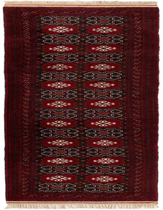 Detail image of 2' 7 x 10' 1 Hand Knotted Afghan Ersari Wool Runner Rug
