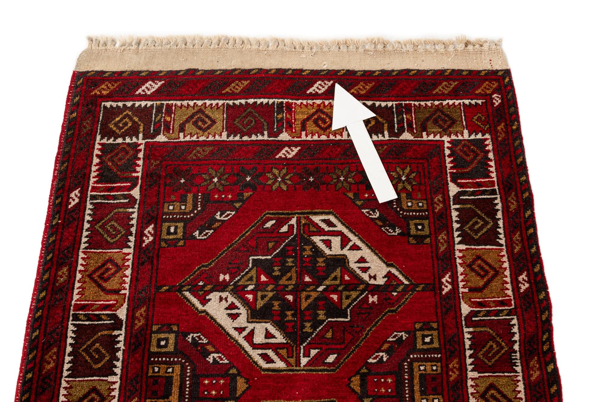 2' 9 x 9' 10 Hand Knotted Afghan Ersari Wool Runner Rug