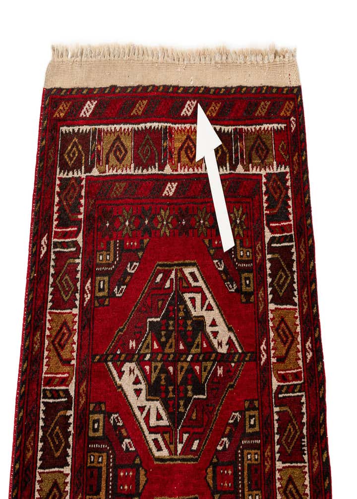 2' 9 x 9' 10 Hand Knotted Afghan Ersari Wool Runner Rug