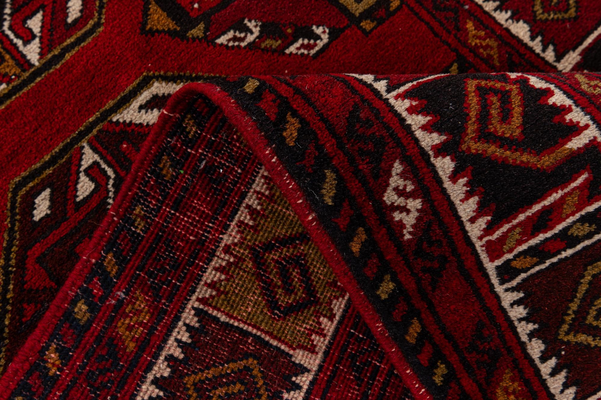 2' 9 x 9' 10 Hand Knotted Afghan Ersari Wool Runner Rug