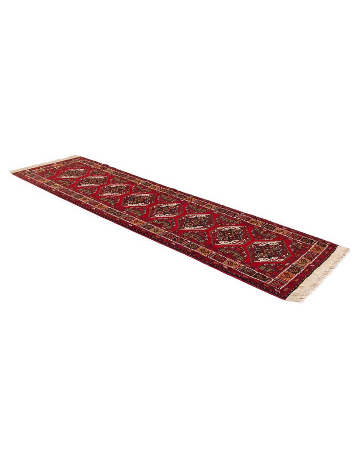 Detail image of 2' 9 x 9' 10 Hand Knotted Afghan Ersari Wool Runner Rug