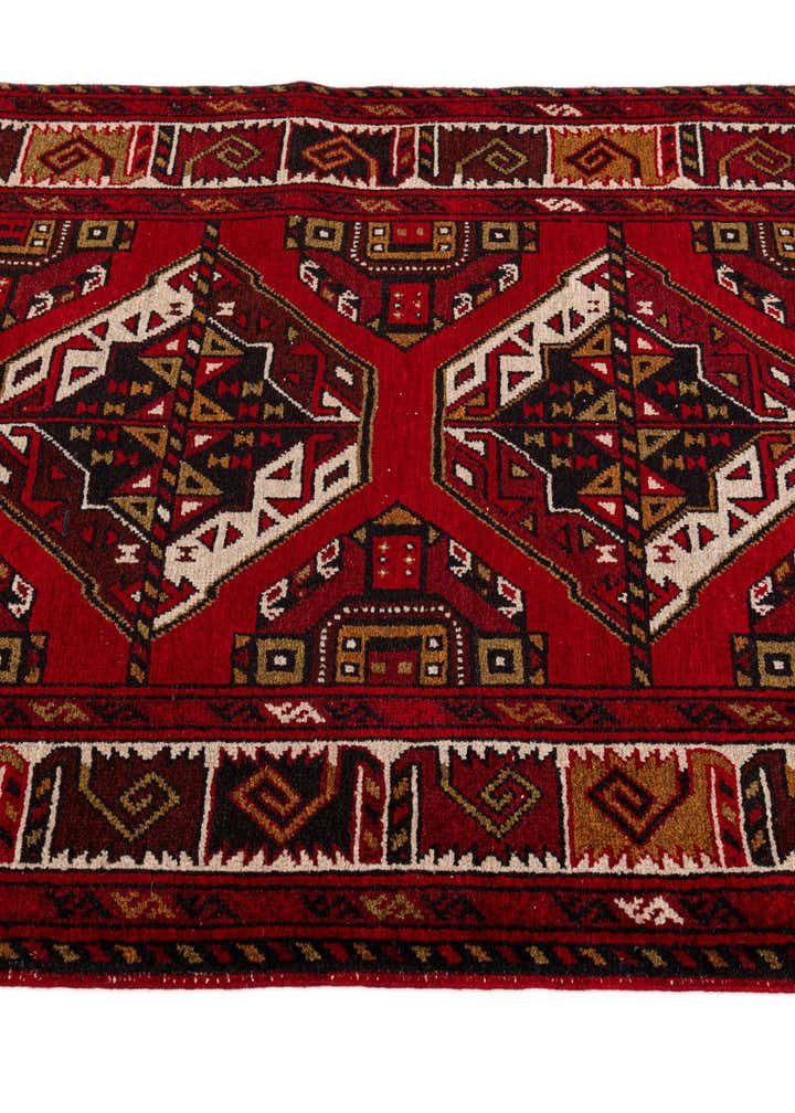 2' 9 x 9' 10 Hand Knotted Afghan Ersari Wool Runner Rug