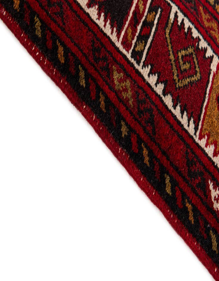 Detail image of 2' 9 x 9' 10 Hand Knotted Afghan Ersari Wool Runner Rug