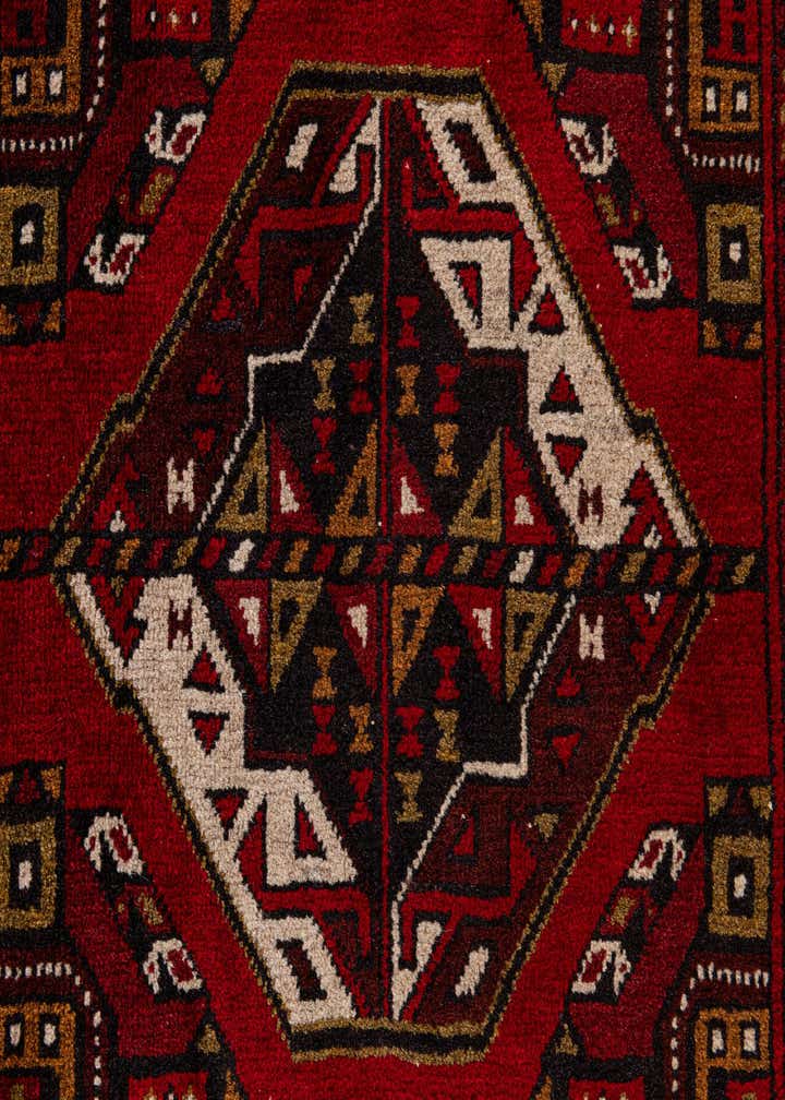 2' 9 x 9' 10 Hand Knotted Afghan Ersari Wool Runner Rug