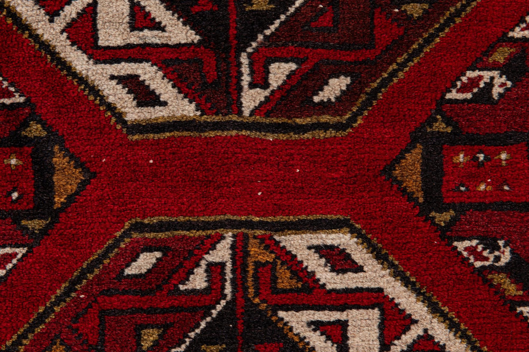 2' 9 x 9' 10 Hand Knotted Afghan Ersari Wool Runner Rug